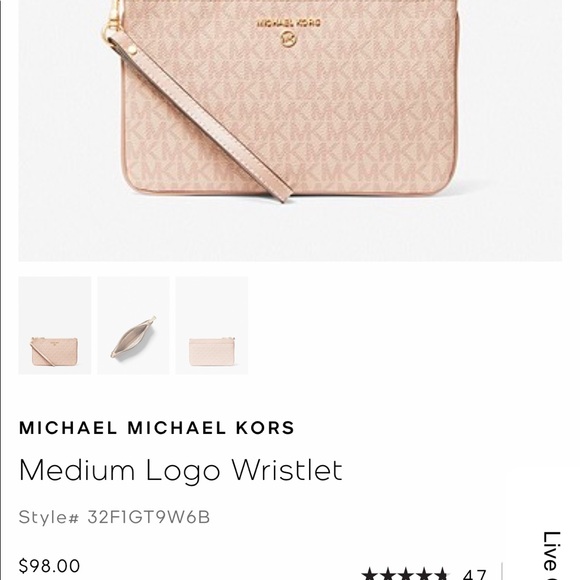 Pink Michael Kors Wristlet - Picture 1 of 3